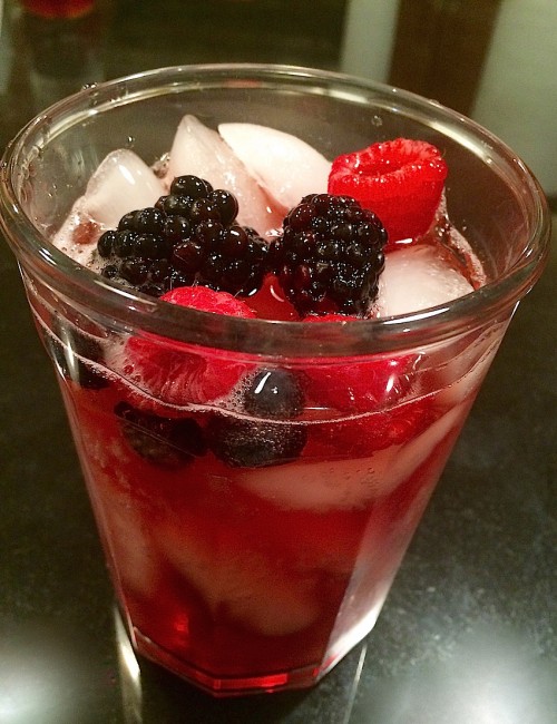 Simple but delicious and all natural IZZY Blackberry sparkling drink