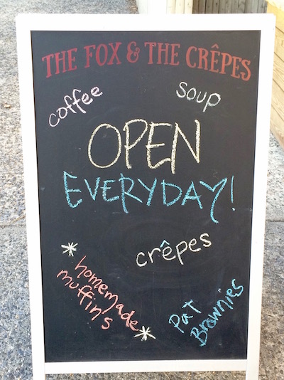 The Fox & the Crepes board
